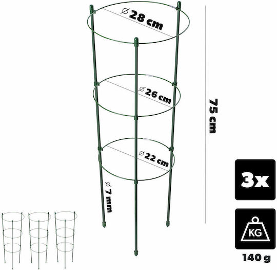 Suport Inelar Plante Flori 75cm Araci Metalici 3 Bucăți