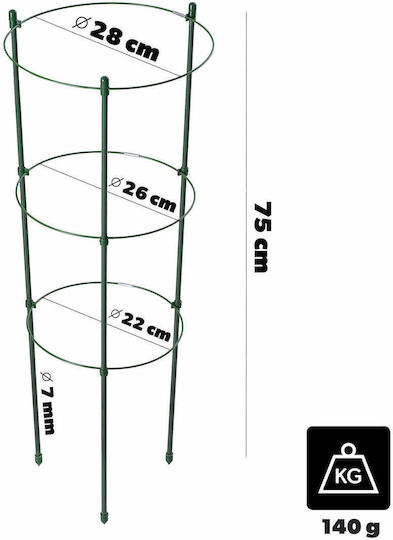 Ring Support Plants Flowers 75 Cm Metal Support Hoops