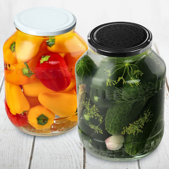 Kadax Βαζάκι Γυάλινο με Καπάκι 1700ml (8τμχ)