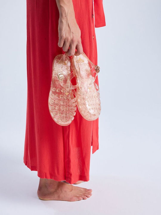 Women's White Flat Sandals