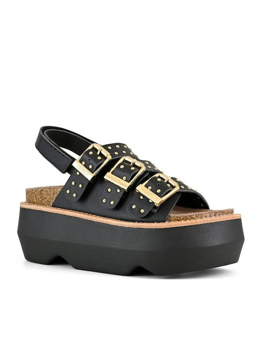 Colors Of California Women's Flat Sandals Black