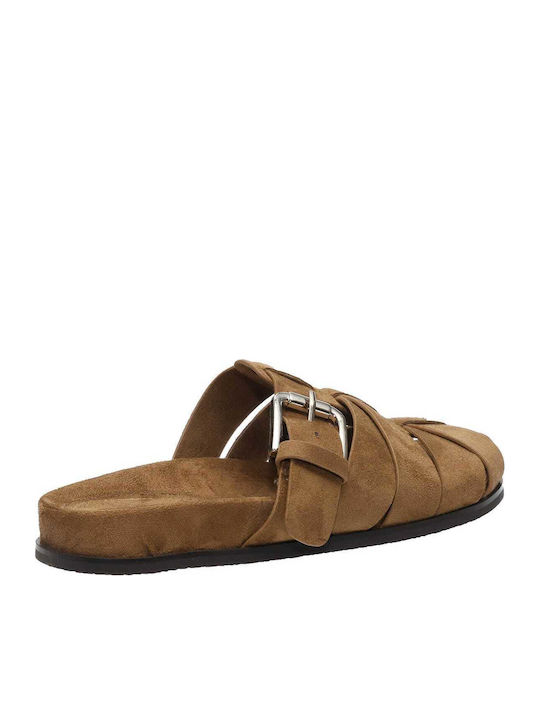 Women's Flat Sandals Tabac Brown