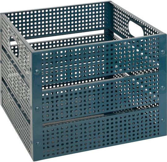 Atmosphera Metal Storage Box with Wheels and Lid 35x35x30cm