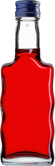 Glass 200ml Liqueur Bottle Navy Blue Cap 1 Pc