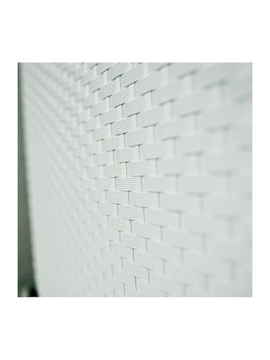 Πλαστική Παπουτσοθήκη Unika Rattan με 1 Ράφι Λευκή 51x17.3x41cm