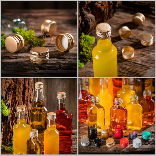 Kadax Flaschen & Verschlüsse (Großhandel) Fi28 Flaschen & Verschlüsse 10 Stück Goldene Verschlüsse