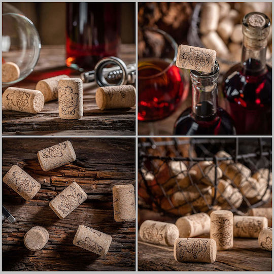 Wine Bottle Stoppers Corks Agglomerated Natural 23x38 50pcs