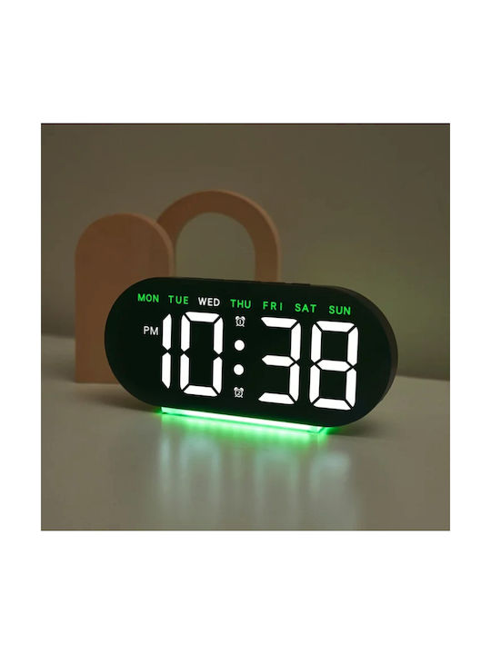 SPV Tischuhr Digital LED mit Wecker Schwarz SPV-205689-FVJK
