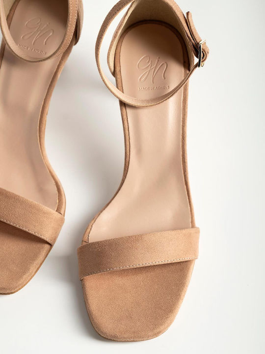 Gin Suede Damen Sandalen Tabac Braun K26-046-GIN-104 S-TABAC