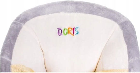 Doris Jucărie Leagăn Căluț din Lemn cu Roți pentru Greutate până la 30kg Gri