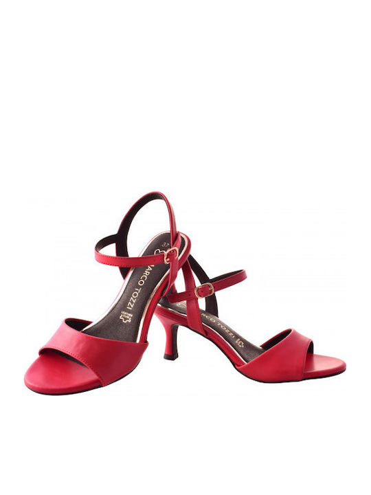 Damen Sandalen Rote Leder