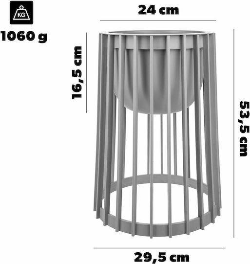 Standing Flower Stand Loft Double-sided Gray 53.5 Cm + Insert
