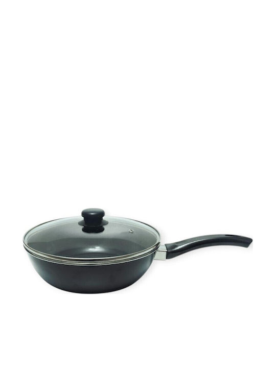 Max Home Aluminum Pan with Lid with Enamel Coating 26cm EA-8266246