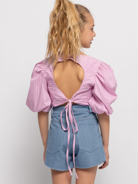 Παιδικό Crop Top Ροζ