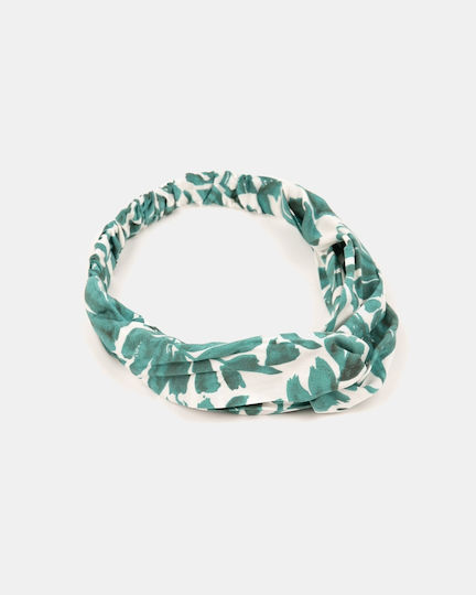 Hair Band One Size Green Print