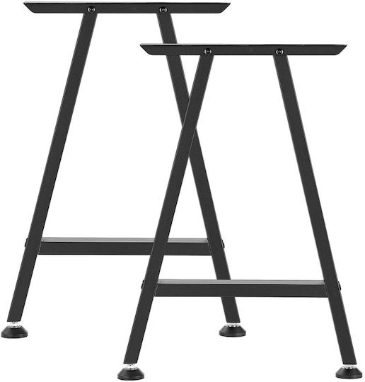 Vevor Metal Furniture Leg 2 Pieces Suitable for Table / Coffee Table / Office 74x55x21.7cm Black