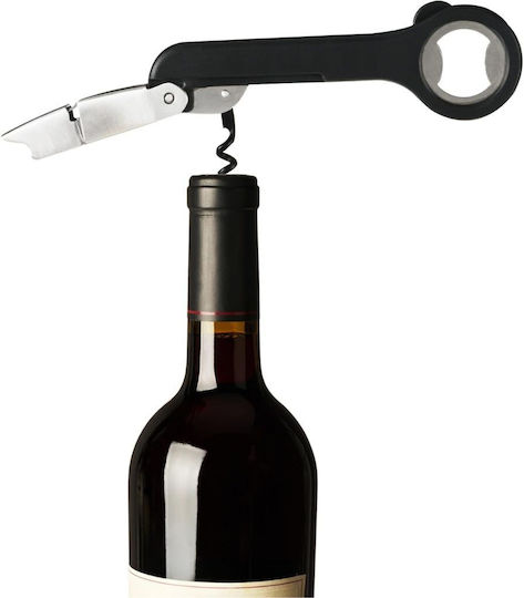 Innovine 12049 Professional Magnetic Corkscrew Double Lever & Cutter Black