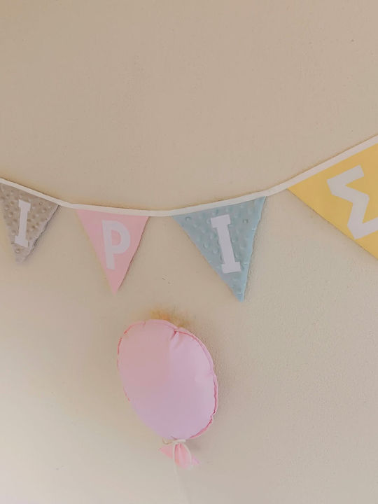 Magnolia Handmade Kids Decorative Garland White Fabric 18x18cm