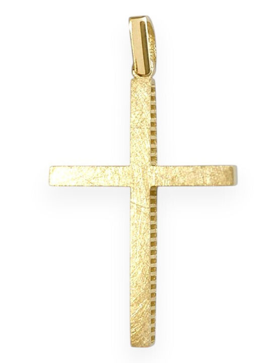 Goldjewels Χρυσός Σταυρός 9Κ Διπλής Όψης