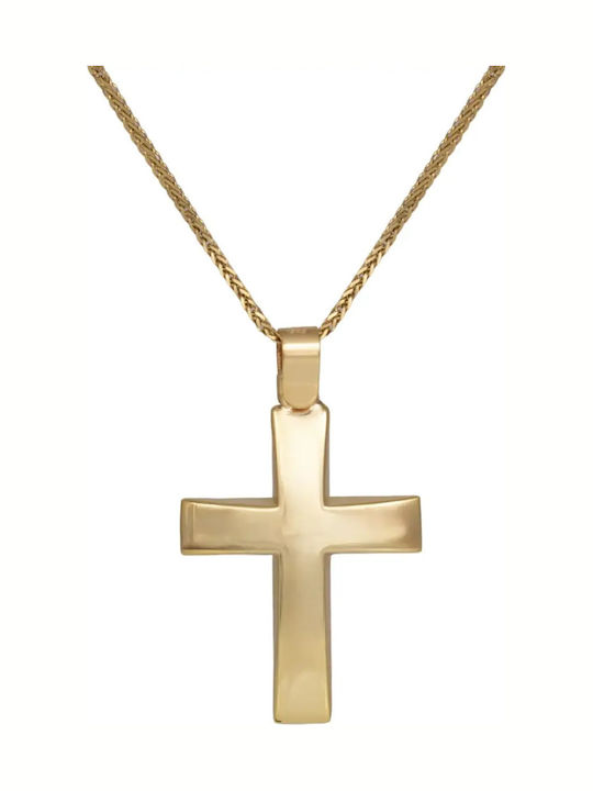 Men's Gold Cross 14K with Chain