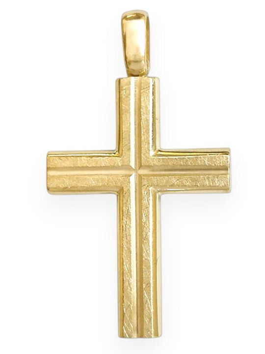 Goldjewels Χρυσός Σταυρός 9Κ Διπλής Όψης
