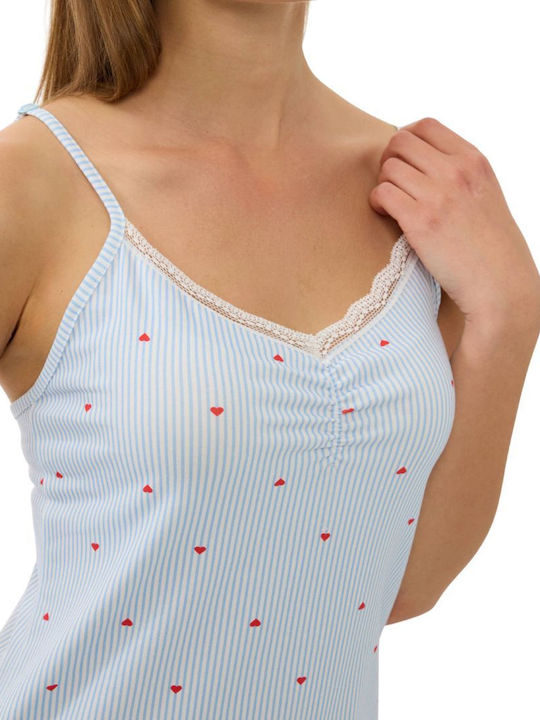 GoldenBay Summer Women's Nightgown Light Blue