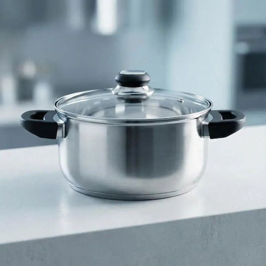 Altom Emilio Βαθιά Ανοξείδωτη Κατσαρόλα 3.2lt / 22cm