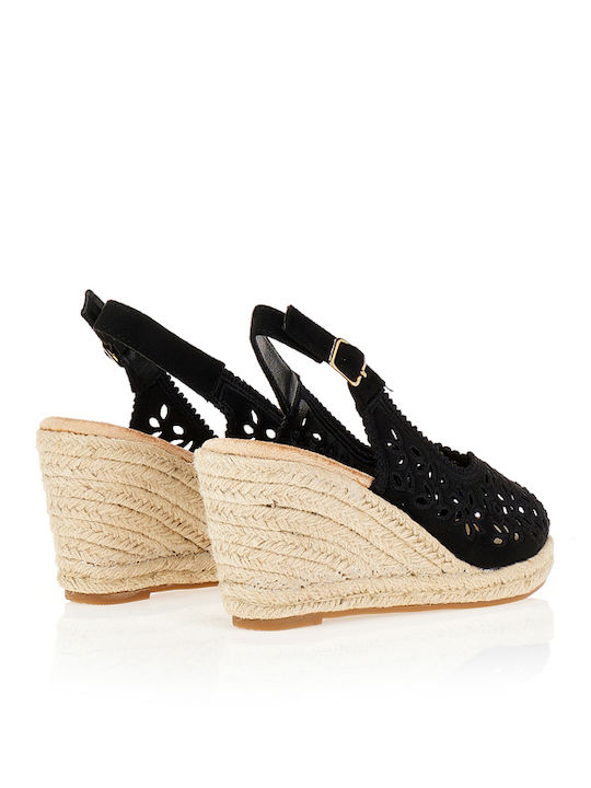 Platforme Dama Tip Espadrile Negre