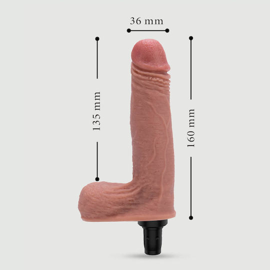 Vibrator Realistic Din Silicon Sexopolis Sex Machines 16 Cm Natural