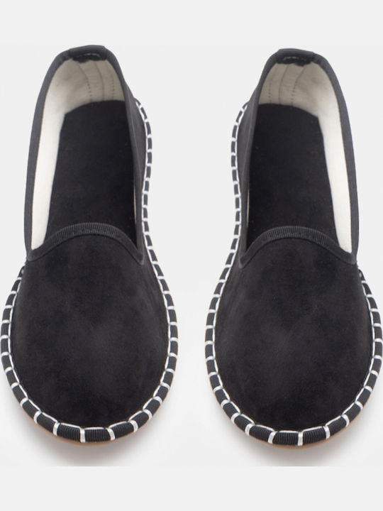 Women's Pointed Toe Ballerina Shoes In Black Colour
