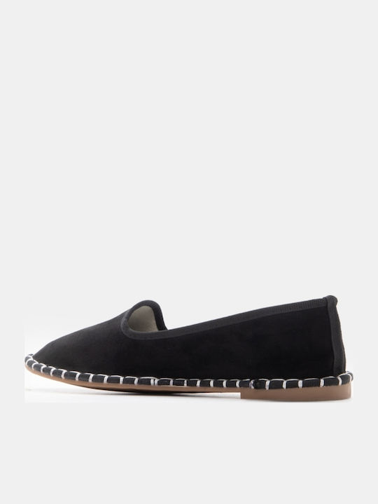 Women's Pointed Toe Ballerina Shoes In Black Colour