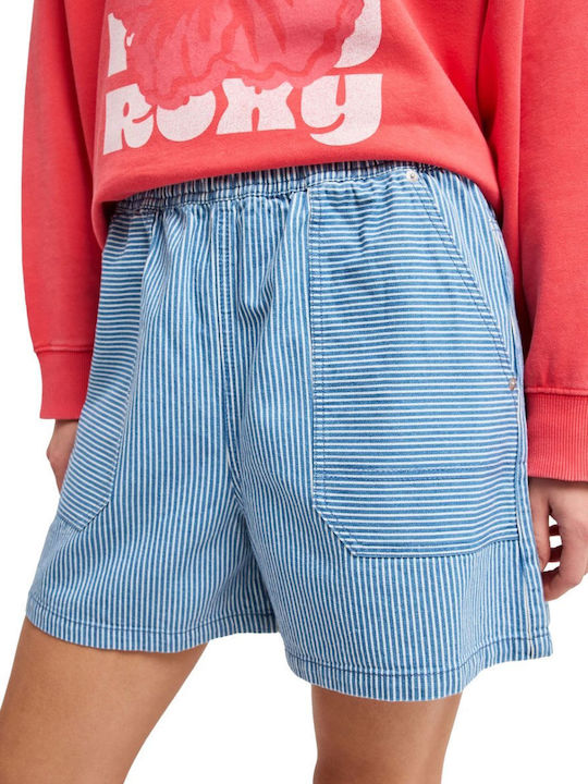 Mid Damen-Jeans-Shorts Blau