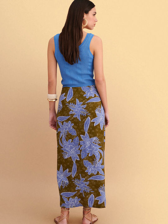 Maxi Φούστα Φάκελος Floral Πολύχρωμο