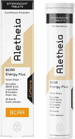 Aletheia Promo Bcaa Energy Plus Unterstützung Für Energie & Muskel Funktion 18 Sprudeltabletten & Aletheia Flasche 500ml