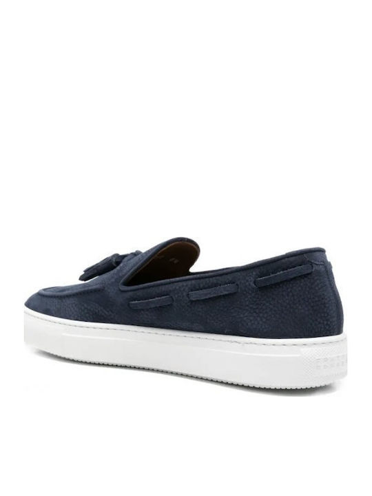 Δερμάτινα Ανδρικά Loafers σε Μπλε Χρώμα