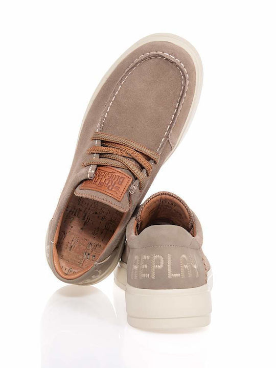 Alcyon Suede Ανδρικά Μοκασίνια σε Μπεζ Χρώμα
