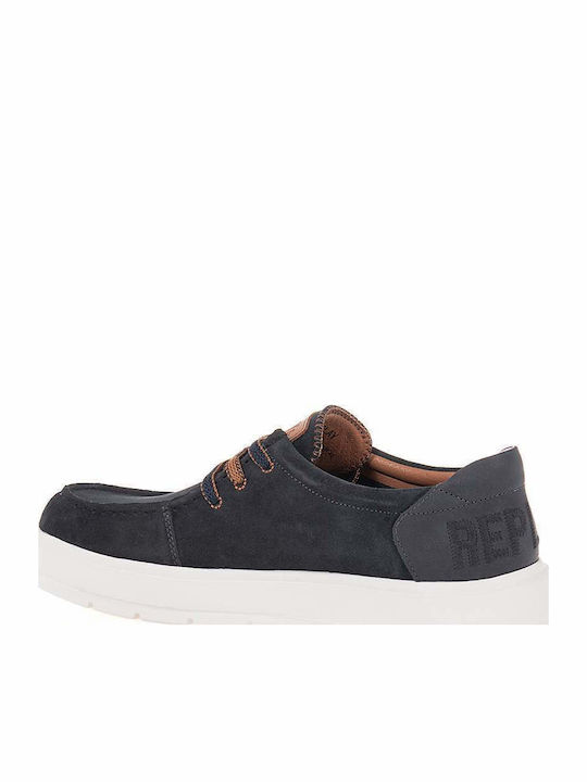Replay Alcyon Suede Men's Moccasins in Blue Colour