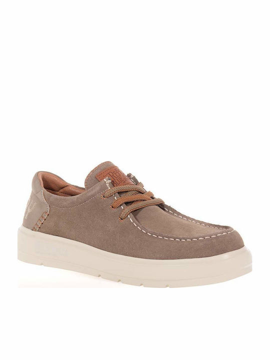 Alcyon Suede Ανδρικά Μοκασίνια σε Μπεζ Χρώμα
