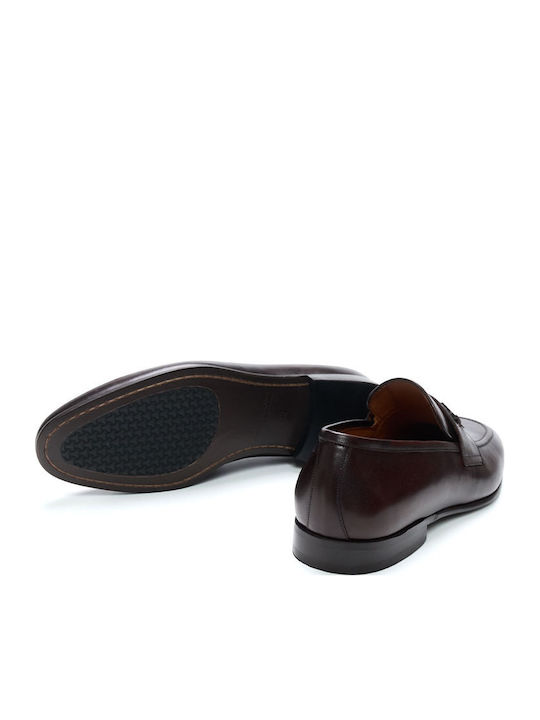 Δερμάτινα Ανδρικά Loafers σε Καφέ Χρώμα