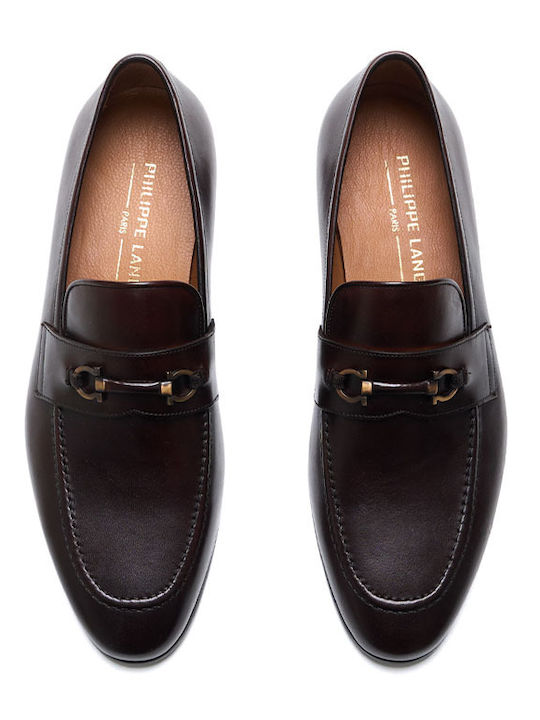 Δερμάτινα Ανδρικά Loafers σε Καφέ Χρώμα