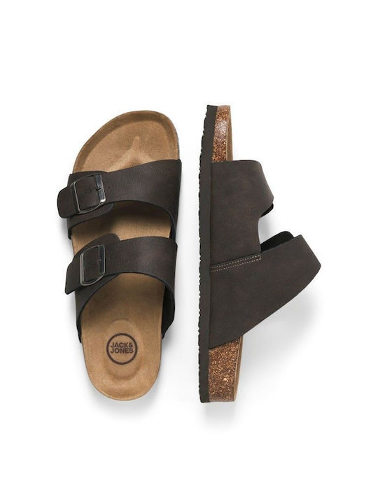 Men's Sandals In Tabac Brown Colour