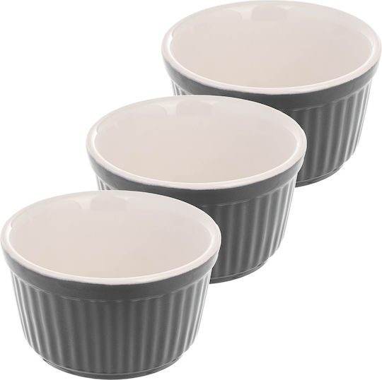 Kadax Round Heat-Resistant Cookware for Souffle Ceramic 3 Pieces