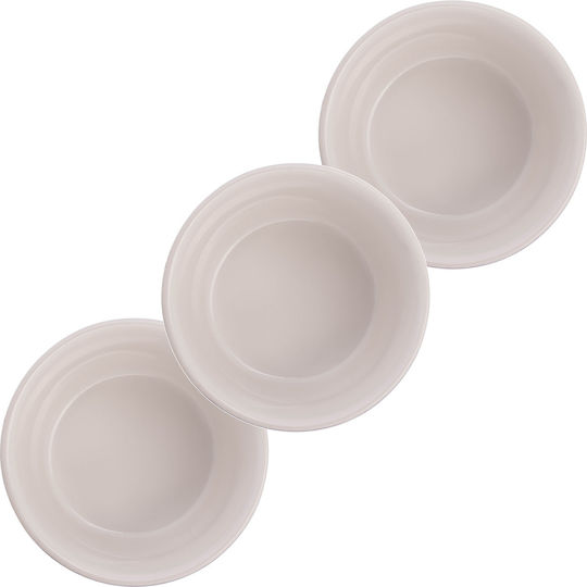 Kadax Rundes Hitzebeständiges Kochgeschirr für Soufflé Keramik 9x9cm 3 Stück