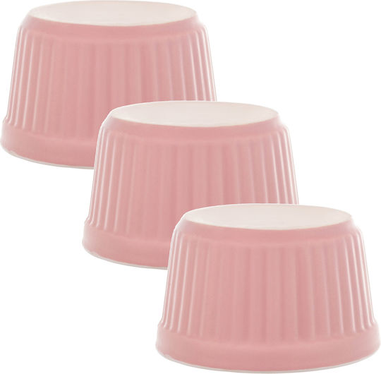 Kadax Rundes Hitzebeständiges Kochgeschirr für Soufflé Keramik 9x9cm 3 Stück