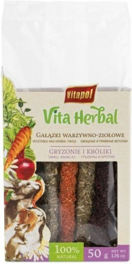 Vitapol Vita Herbal Vegetable-herbal Sticks Rodents Rabbits 50g 4pcs/disp
