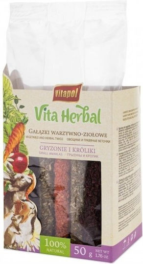 Vitapol Vita Herbal Vegetable-herbal Sticks Rodents Rabbits 50g 4pcs/disp