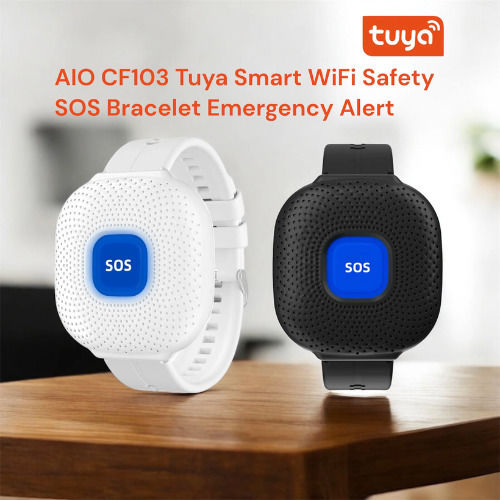 Cf103 Smart Life Sos Brățară De Urgență Wifi Albă