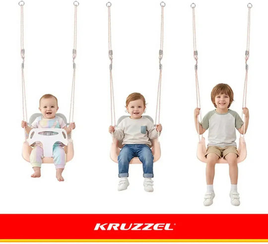 Kruzzel Κούνια με Προστατευτικό και Ζώνη Ασφαλείας Γκρι