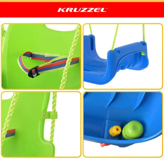 Kruzzel Κούνια με Ζώνη Ασφαλείας Μπλε