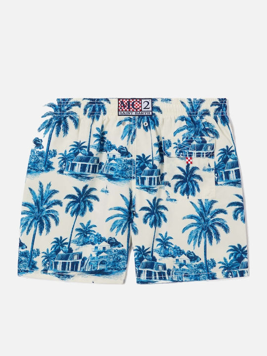 Gustavia Men's Swimwear Shorts Light Blue With Patterns